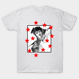 Red stars romantic girl T-Shirt